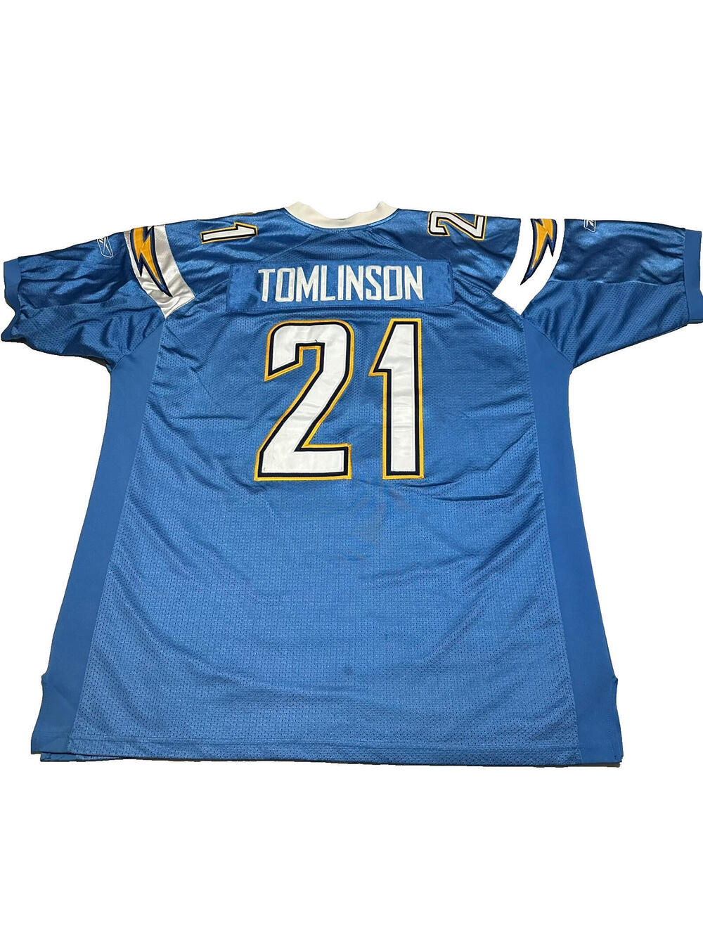 NFL Football Tomlinson Reebok Stitched San Diego Chargers Blue Jersey 60 3XL